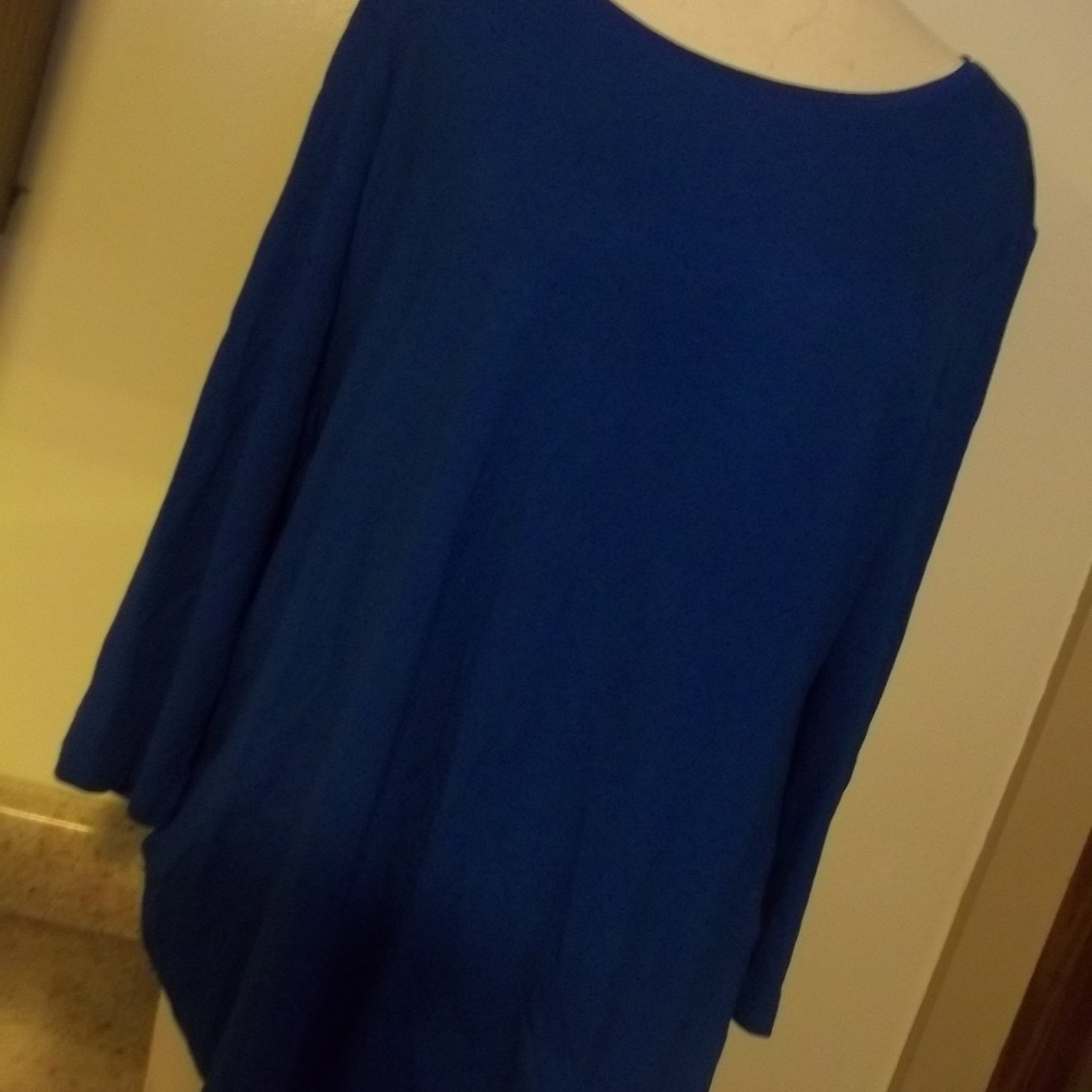 NWT JM COLLECTION JMC BLUE STEEL TEE L/S SZ M